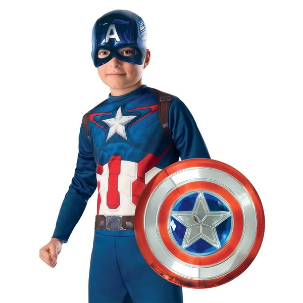 MARVEL - AVENGERS - DEGUISEMENT - BOUCLIER CAPTAIN AMERICA EN PLASTIQUE METALLISE 30 CM