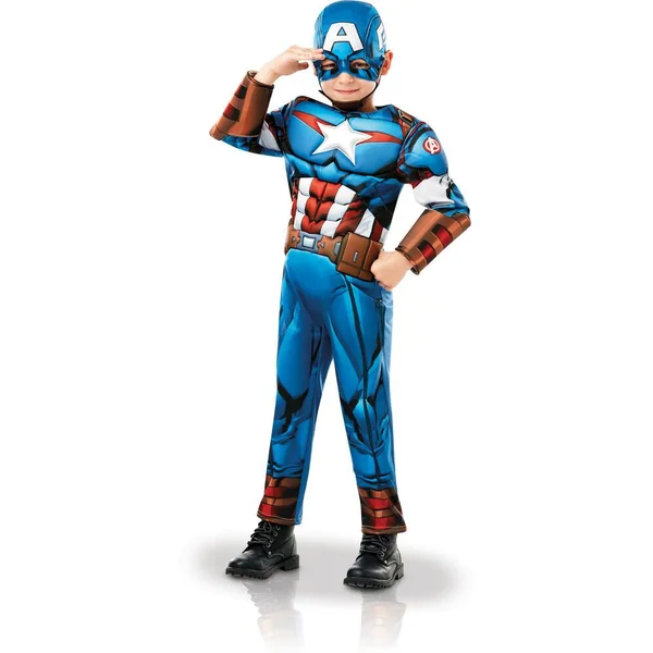 MARVEL CAPTAIN AMERICA - DEGUISEMENT LUXE - TAILLE S 3-4 ANS