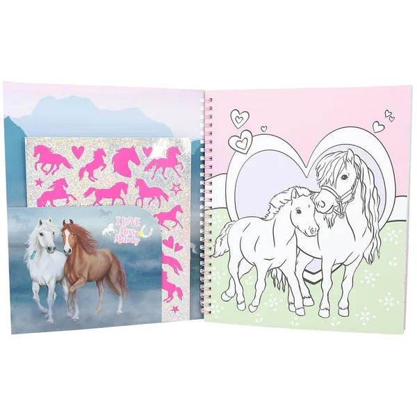 MISS MELODY ALBUM A COLORIER AVEC PAILLETTES