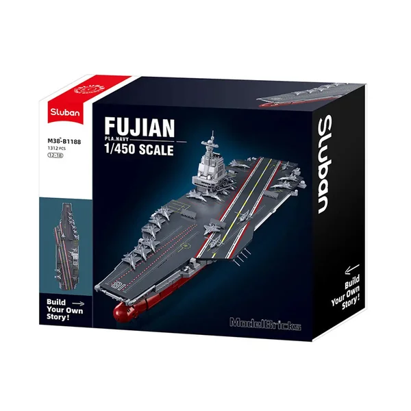 Model Bricks : Fujian Porte avions - échelle 1:450 1312 pcs - Sluban