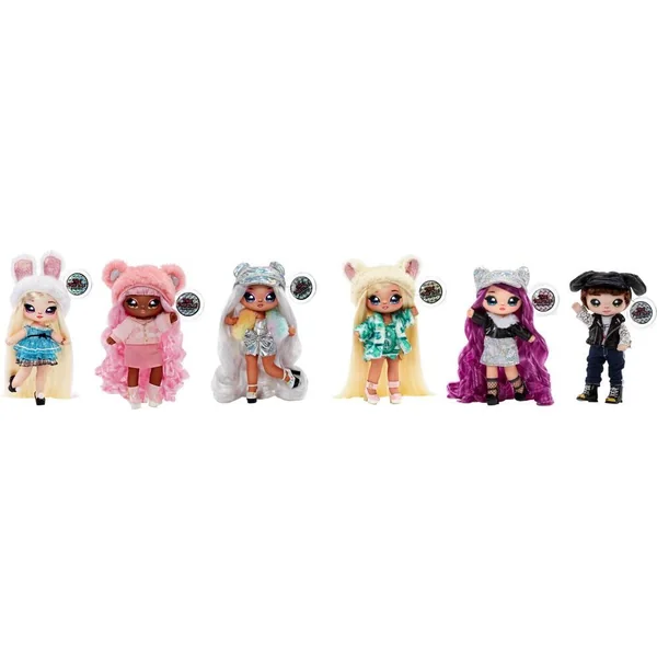 NA! NA! NA! SURPRISE POUPEE ET SAC POMPON SERIE GLAM METALLIQUE