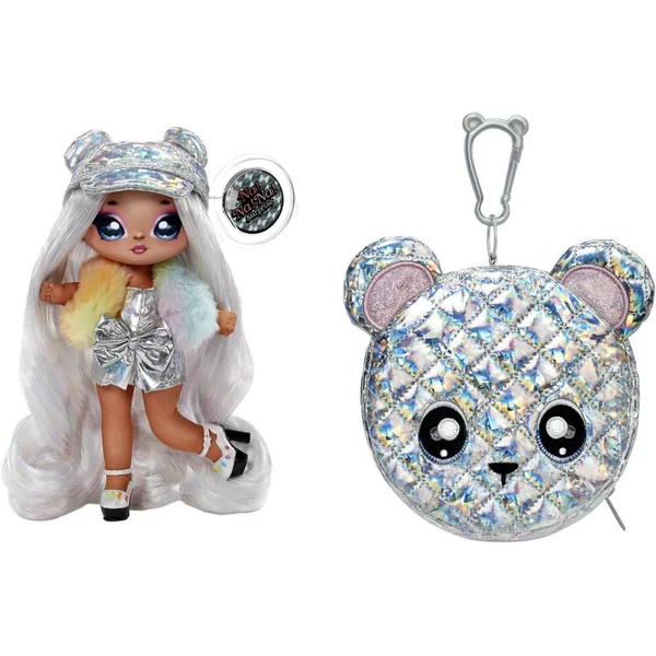 NA! NA! NA! SURPRISE POUPEE ET SAC POMPON SERIE GLAM METALLIQUE
