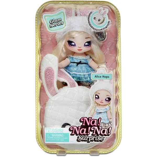NA! NA! NA! SURPRISE POUPEE ET SAC POMPON SERIE GLAM METALLIQUE