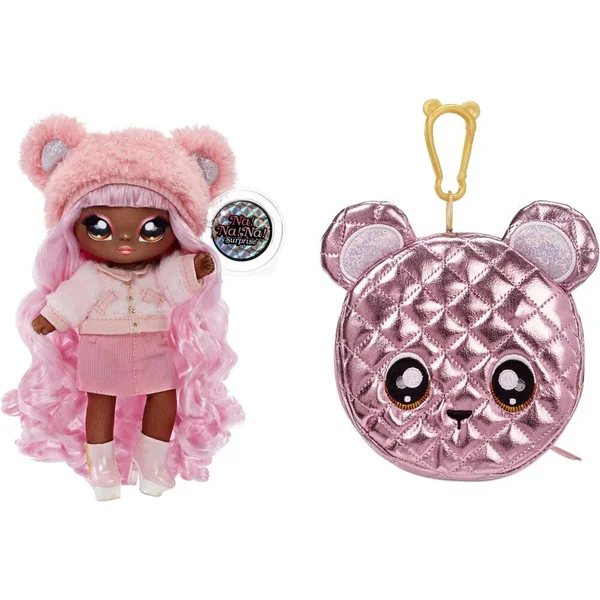NA! NA! NA! SURPRISE POUPEE ET SAC POMPON SERIE GLAM METALLIQUE