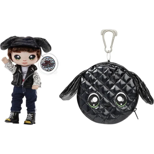 NA! NA! NA! SURPRISE POUPEE ET SAC POMPON SERIE GLAM METALLIQUE