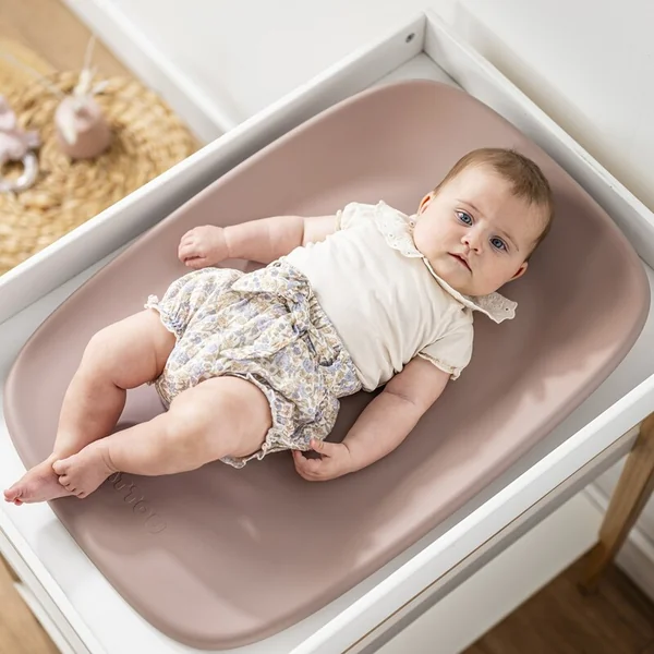 NATTOU Tapis à langer doux Softy Dusty pink sans BPA 50x70 cm