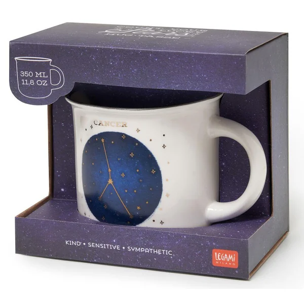 NEW BONE CHINA PORCELAIN MUG - COUNT YOUR LUCKY STARS - CANCER