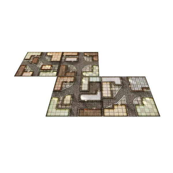 OLD-Livre plateau de jeu : Book of Battle Mats - Towns and Taverns Edition (60x60cm)