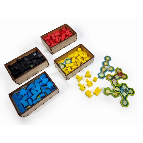 Organisateur et plateaux joueurs pour Ark Nova et son extension.