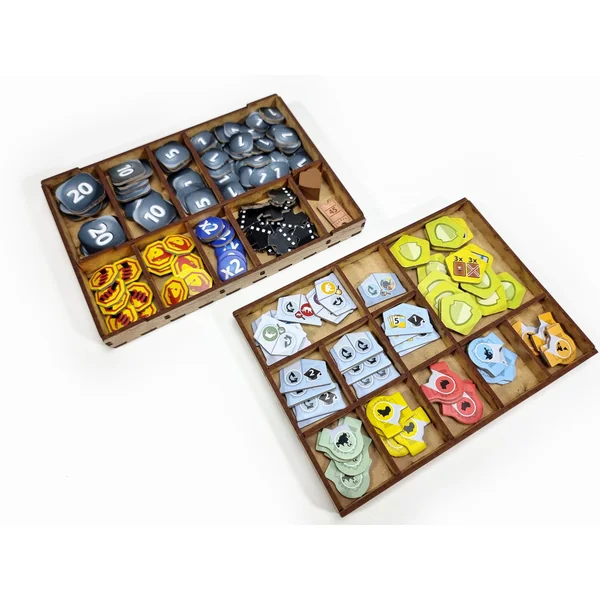 Organisateur et plateaux joueurs pour Ark Nova et son extension.