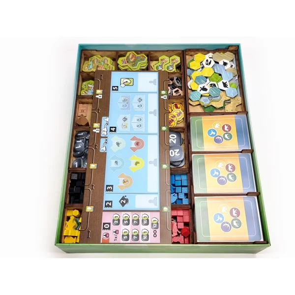 Organisateur et plateaux joueurs pour Ark Nova et son extension.