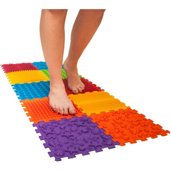 Ortek Tapis de réhabilitation de massage Ortek Mix 10 éléments Dur