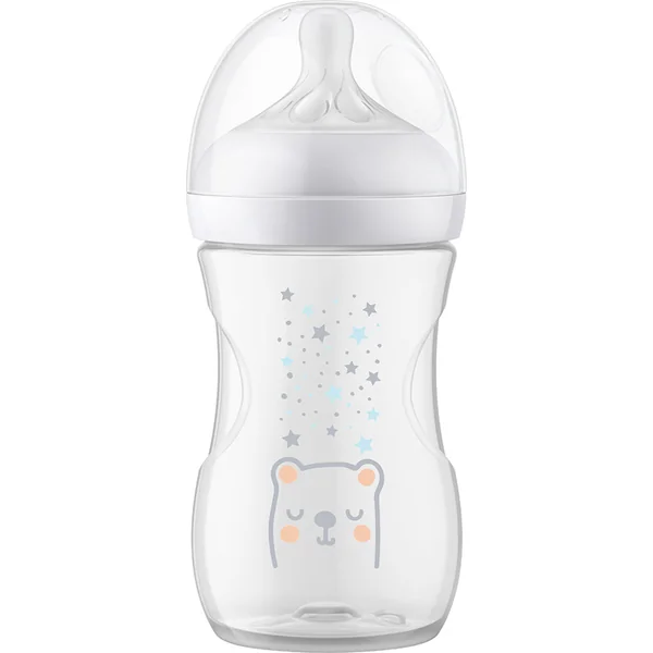 Philips AVENT Biberon Natural Response avec valve AirFree 260 ml, 1m+ ours