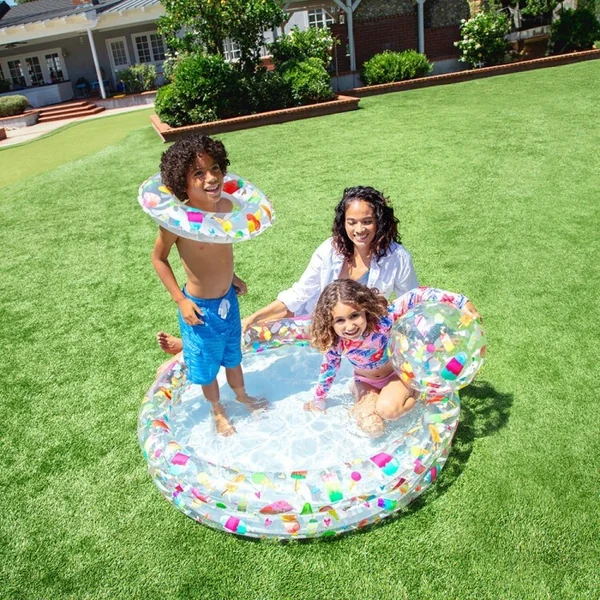 Piscine gonflable Intex avec balle et anneau, 122 x 25 cm