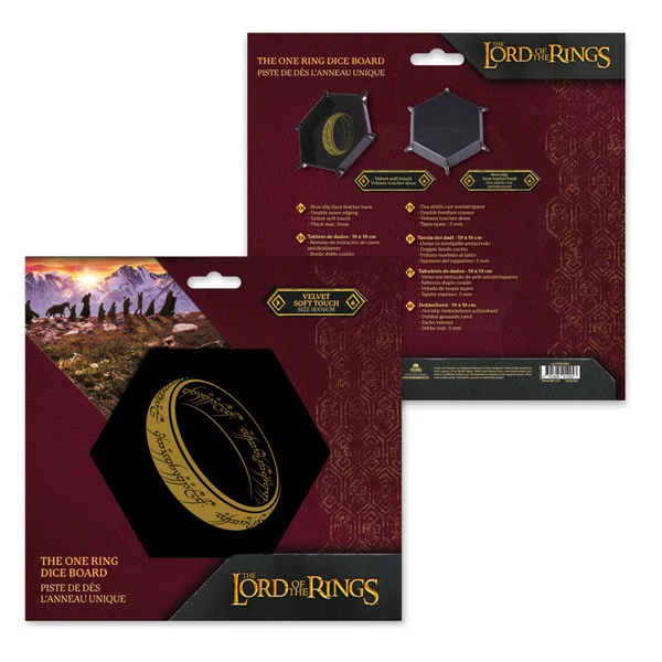 Piste de Dés L'Anneau Unique 19 x 19 cm cuir et velours The Lord of the Rings - Epic Forge