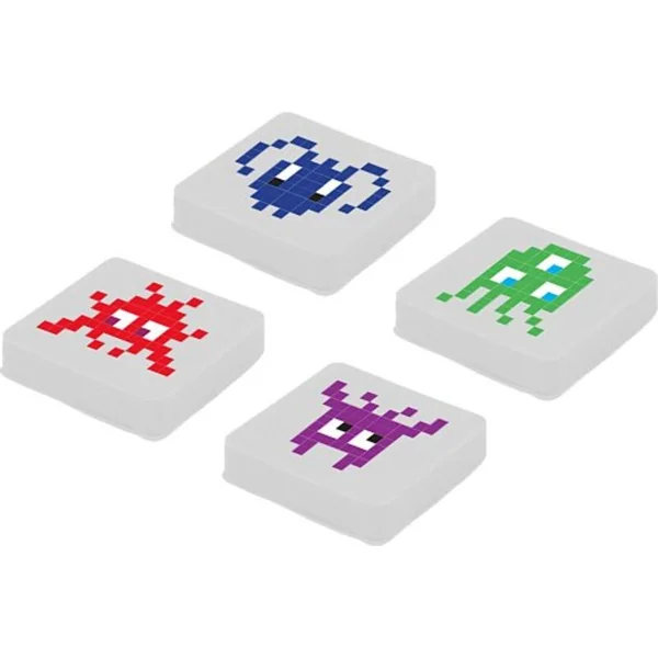 PIXIE CREW Bracelet en silicone lumineux dans le noir avec des monstres pixelart avec cadeau