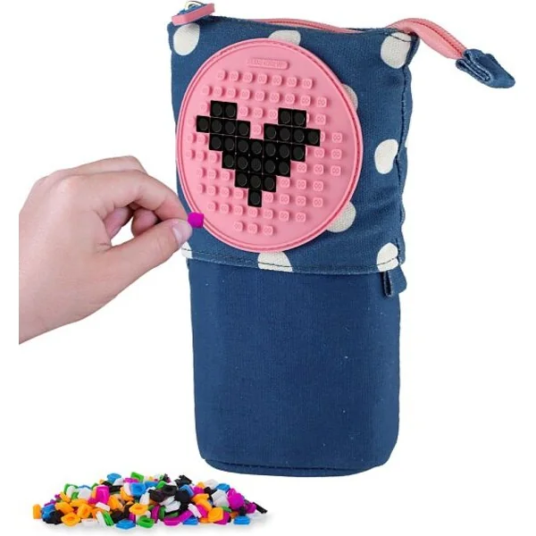 PIXIE CREW Pop Up étui bleu avec des pois blancs, petit panneau