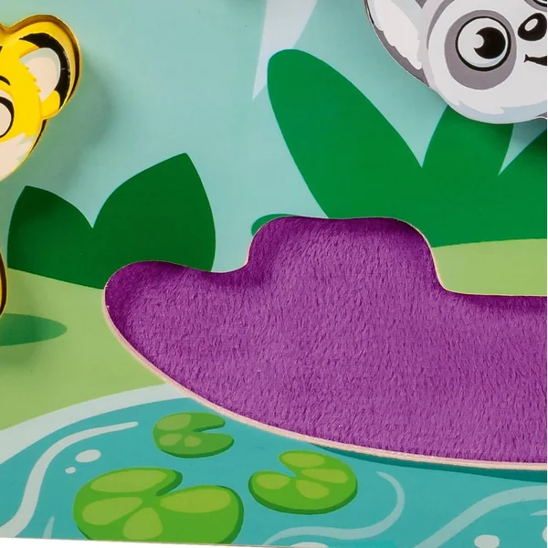 PLAY+ - PUZZLE EN BOIS SENSORIEL ET AIMANTE - DANS LA JUNGLE