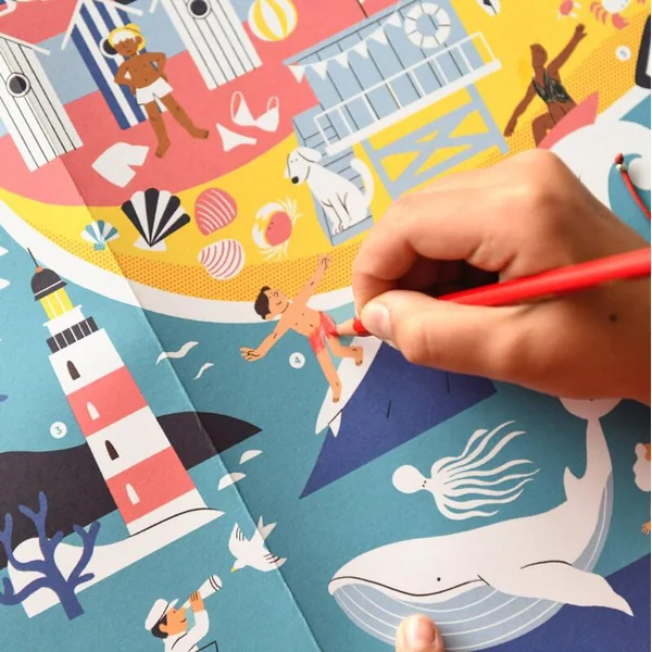 POPPIK PANORAMA A COLORIER - LE BORD DE MER