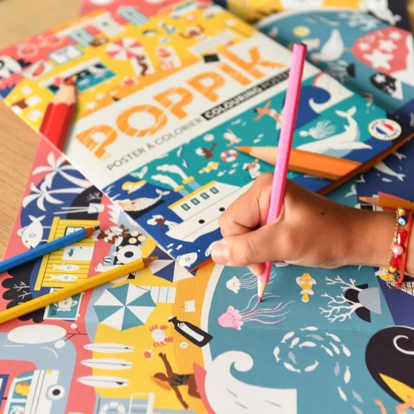 POPPIK PANORAMA A COLORIER - LE BORD DE MER