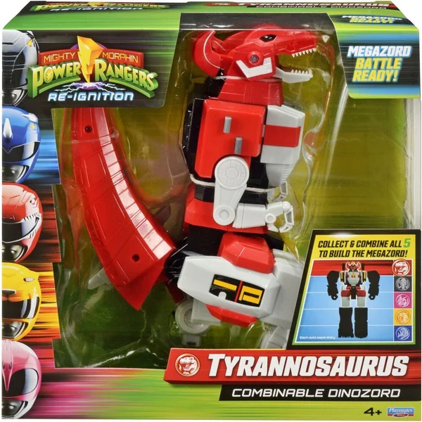 POWER RANGERS - ZORDS ARTICULE TRANSFORMATION COMPLEXE - TYRANNOSAURUS REX DINOZORD