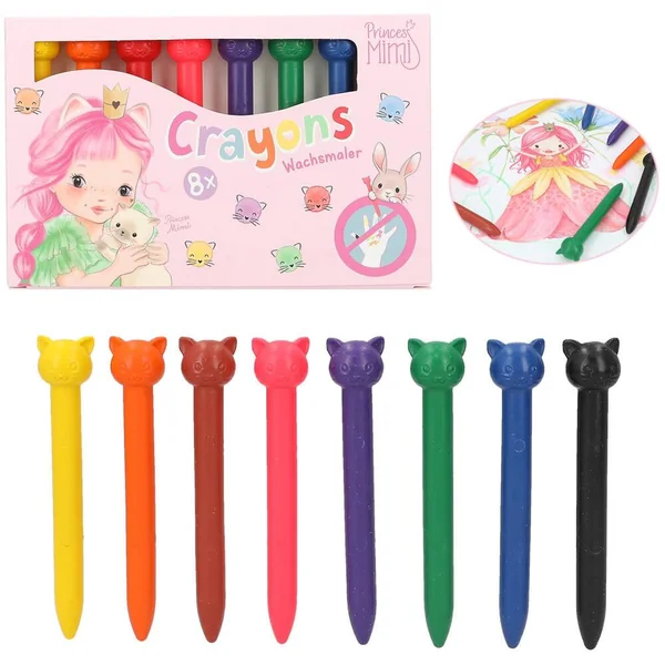 PRINCESS MIMI CIRE A COLORIER AVEC EMBOUT CHAT