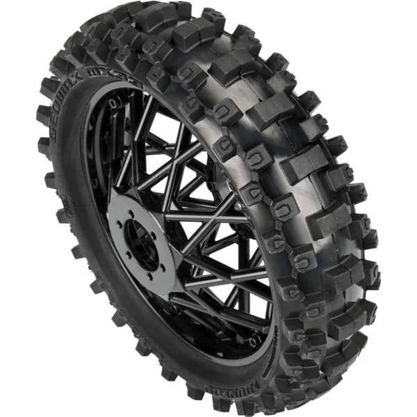 Pro-Line roue avec pneu Dunlop Geomax MX33 V2 Bead CR4 arrière, jante noire: PM-MX