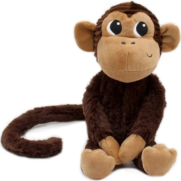 PTIPOTOS Singe en peluche Zazou brun – maman avec bébé