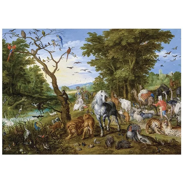 Puzzle 1000 pcs Entrée des animaux dans l'Arche de Noé : Brueghel l'Ancien - Calypto