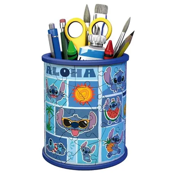 Puzzle 3D 57 pcs Pot à crayons Disney Stitch Level 2/5 - Ravensburger