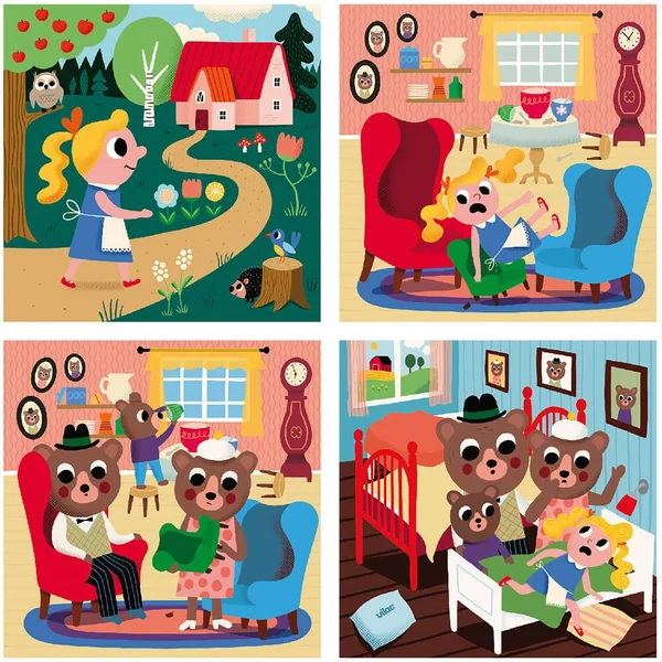 PUZZLE 4 X 9 PIECES BOUCLE D'OR INGELA P. ARRHENIUS