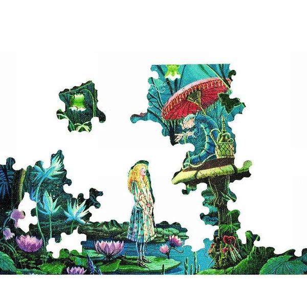 Puzzle en bois Alice aux Pays des Merveilles - 100 Pièces Boite Kraft