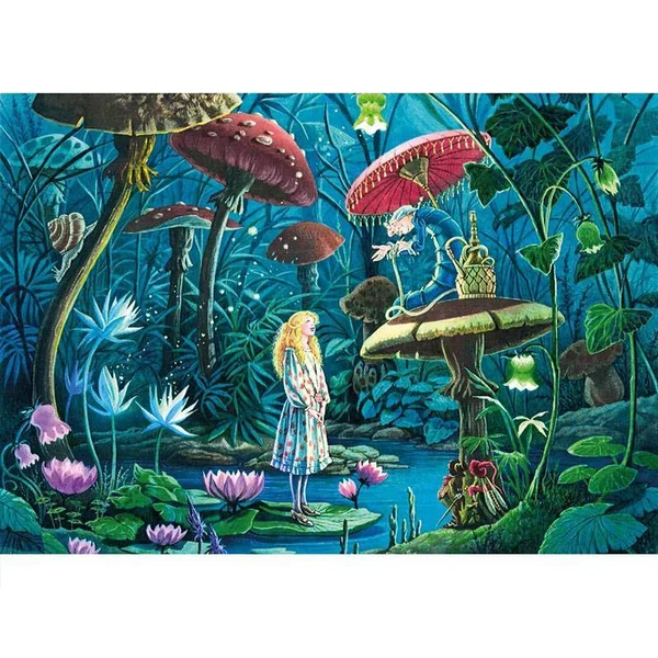 Puzzle en bois Alice aux Pays des Merveilles - 100 Pièces Boite Kraft