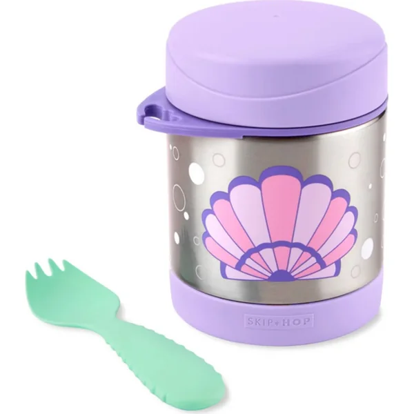 SKIP HOP Spark Style Thermos pour aliments avec cuillère/fourchette Coquillage 325 ml,