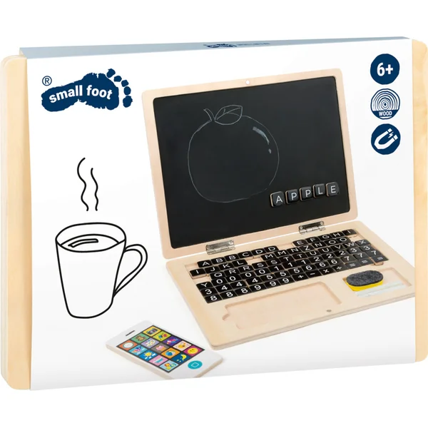 small foot Ordinateur portable en bois magnétique