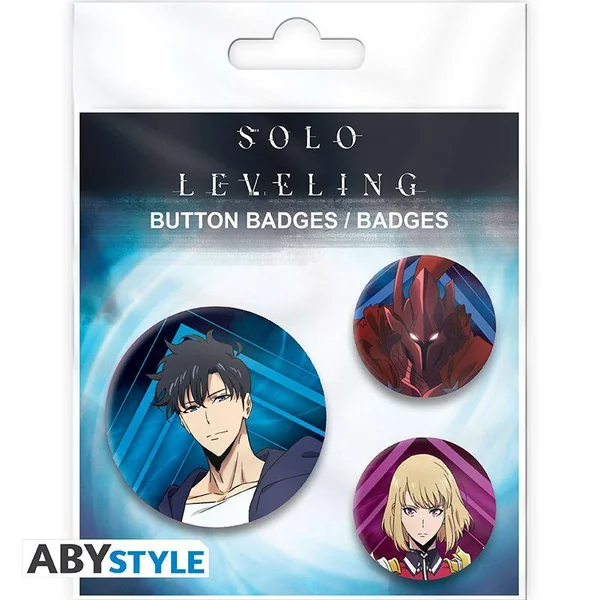 SOLO LEVELING - PACK DE BADGES - IGRIS, JINWOO & CHA HAE IN X4