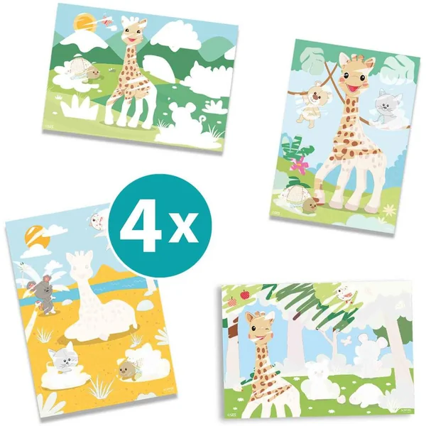 SOPHIE LA GIRAFE - COLORIAGE A L'EAU