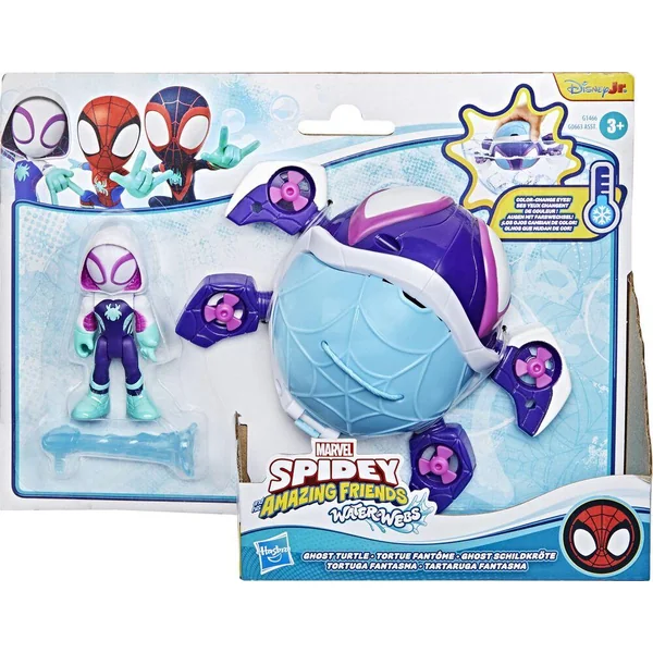 SPIDEY ET SES AMIS EXTRANSFORMERS ORDINAIRES - WATER-WEBS - FIGURINE ET VOITURE - TORTUE
