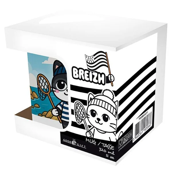 THE GOOD GIFT - MUG - 320 ML - CHAT BREIZH KAWAII - BOITE X2