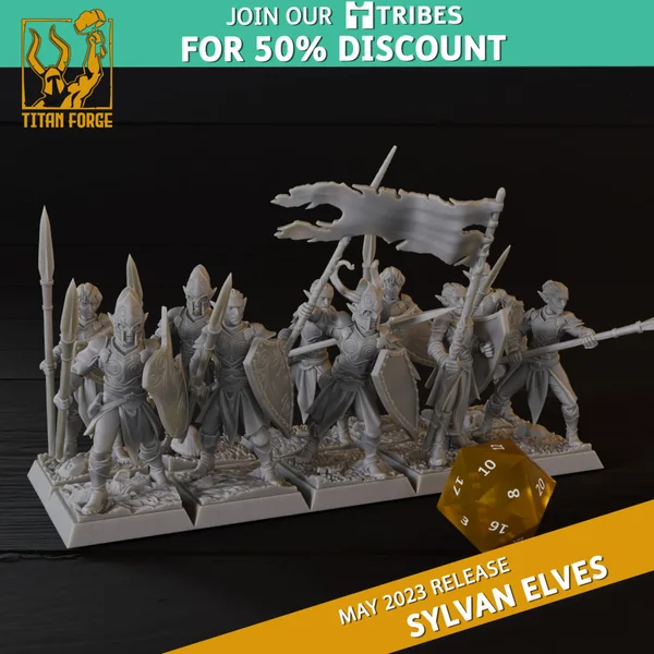 Titan Forge – Sylvans Elves – 10x Forest Guards avec EMC