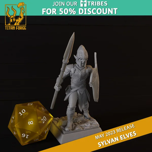 Titan Forge – Sylvans Elves – 10x Forest Guards avec EMC