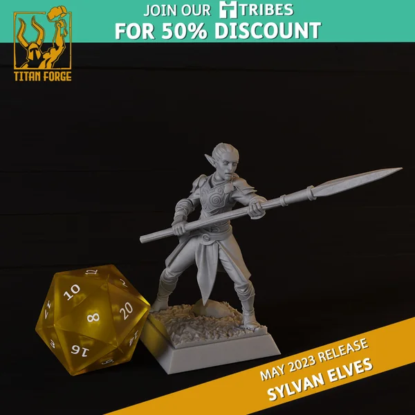 Titan Forge – Sylvans Elves – 10x Forest Guards avec EMC