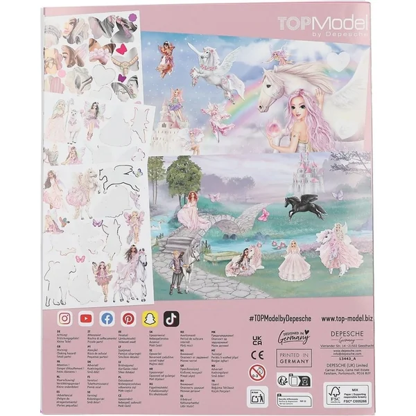 Top Model Cahier créatif Top model Stickerworld avec 110 autocollants, Lexy et cheval