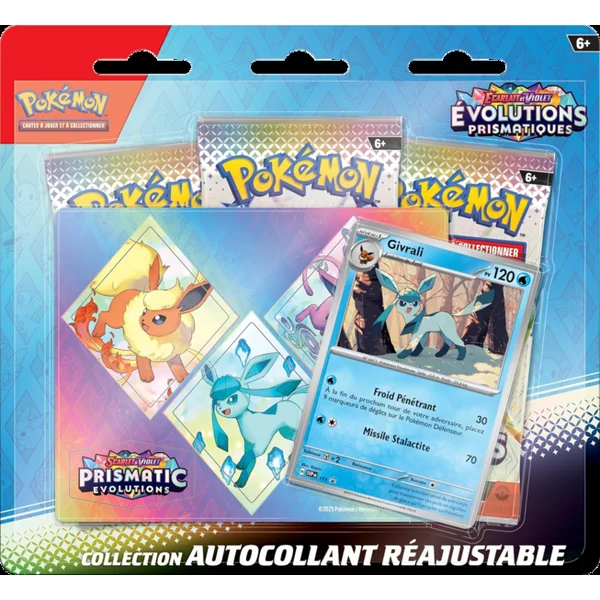 Tripack Évolutions Prismatiques EV 8.5 – collection autocollant réajustable (Modèle Aléatoire)