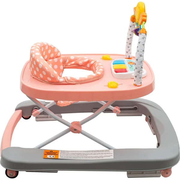 Trotteur pour enfants avec roues en silicone New Baby Forest Kingdom Pink