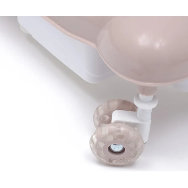 Trotteur pour enfants Baby Mix avec volant et roues en silicone rose