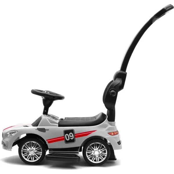 Trottinette pour enfants avec son et tige de guidage Baby Mix RACER blanche