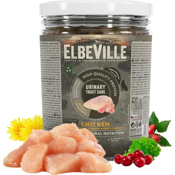 Verre Elbeville Dog Urinary Tract Care, poulet avec persil, pissenlit, 440ml
