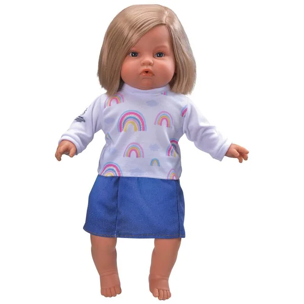 VETEMENT POUPEE ENSEMBLE T-SHIRT ARCS-EN-CIEL ET JUPE - T38 ONE WORLD ONE FUTURE