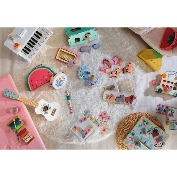 Vilac Ensemble de jeux avec des animaux pour les tout-petits 4 en 1